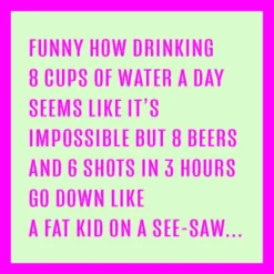 8 Cups Water a Day Coaster-drinksonmecoasters Fashion