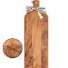 Acacia Bevel Board w/ Ribbon & Gold Spreader Knife | Three Pumpkin | 20 x 7"-Maple Outlet