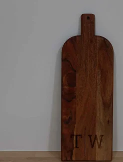 Acacia Bevel Board with Long Handle | Personalized | 20 x 7"-Maple Discount