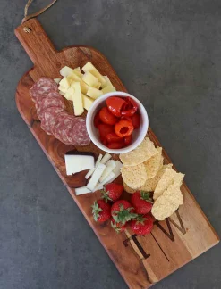 Acacia Bevel Board with Long Handle | Personalized | 20 x 7"-Maple Discount