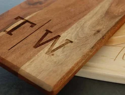 Acacia Bevel Board with Long Handle | Personalized | 20 x 7"-Maple Discount