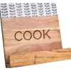 Acacia Cookbook Holder with Black & White Enamel | Cook | 11 X 11"-Maple Fashion
