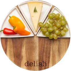 Acacia Fête Set Round | Delish | 12"-Maple Hot