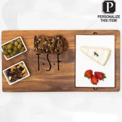 Acacia Fête Set Tray | Personalized | 18 x 9.5-Maple Discount