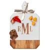 Acacia Heirloom Board Rectangle In White Color w/ Gold Spreader & Ribbon | Personalize | 16 x 10"-Maple Sale