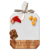Acacia Heirloom Board Rectangle In White Color w/ Gold Spreader & Ribbon | No Bitchin In My Kitchen | 16 x 10"-Maple Discount