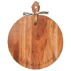 Acacia Heirloom Board Round w/ Gold Spreader & Ribbon | I'll Feed All You Fuckers | 20 x 16"-Maple Online