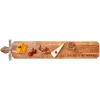 Acacia Heirloom Board Skinny w/ Gold Spreader & Ribbon | Eat Drink & Be Merry | 34 x 6"-Maple New