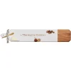 Acacia Heirloom Board Skinny In White Color w/ Gold Spreader & Ribbon | Personalize | 34 x 6"-Maple Online