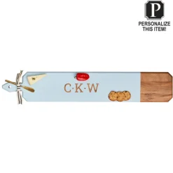 Acacia Heirloom Board w/ Handle Skinny in Light Blue Color | Personalized | 34 X 6"-Maple Discount