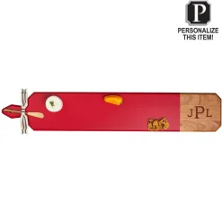 Acacia Heirloom Board w/ Handle Skinny in Red Color | Personalized | 34 X 6"-Maple Hot