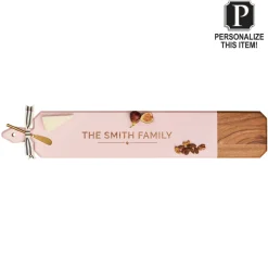 Acacia Heirloom Board w/ Handle Skinny in Blush Color | Personalized | 34 X 6"-Maple Hot