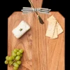 Acacia Heirloom Board w/ Handle Rectangle w/ Gold Spreader and Ribbon | 16 x 10"-Maple Sale