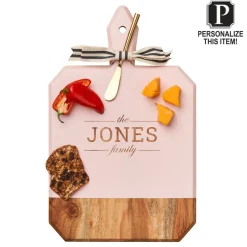 Acacia Heirloom Board w/ Handle Rectangle in Blush Color | Personalize | 16 x 10"-Maple Best