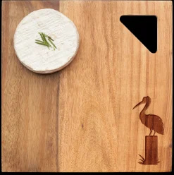 Acacia Modern Geo Square | Pelican | 9 x 9"-Maple Hot