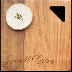 Acacia Modern Geo Square | Small Bites Handwriting | 9 x 9"-Maple Best