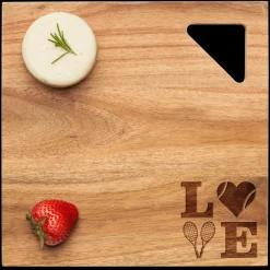 Acacia Modern Geo Square | Tennis Love | 12 x 12"-Maple Discount