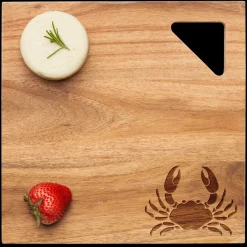 Acacia Modern Geo Square | Crab | 12 x 12"-Maple Clearance