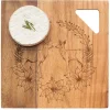 Acacia Modern Geo Square | Deer Wreath | 9 x 9"-Maple Clearance