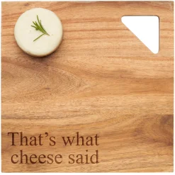 Acacia Modern Geo Square | That's What Cheese Said | 12 x 12"-Maple Best