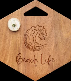 Acacia Modern Hexagon | Beach Life Wave | 9 x 10.5"-Maple Online