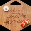 Acacia Modern Hexagon | Welcome to the Beach House | 9 x 10.5"-Maple Clearance