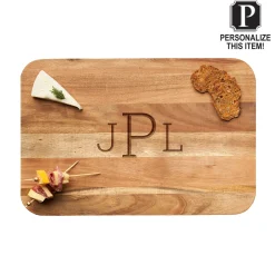 Acacia Modern Rectangle with Rounded Corners | Personalize | 18" x 12"-Maple Discount