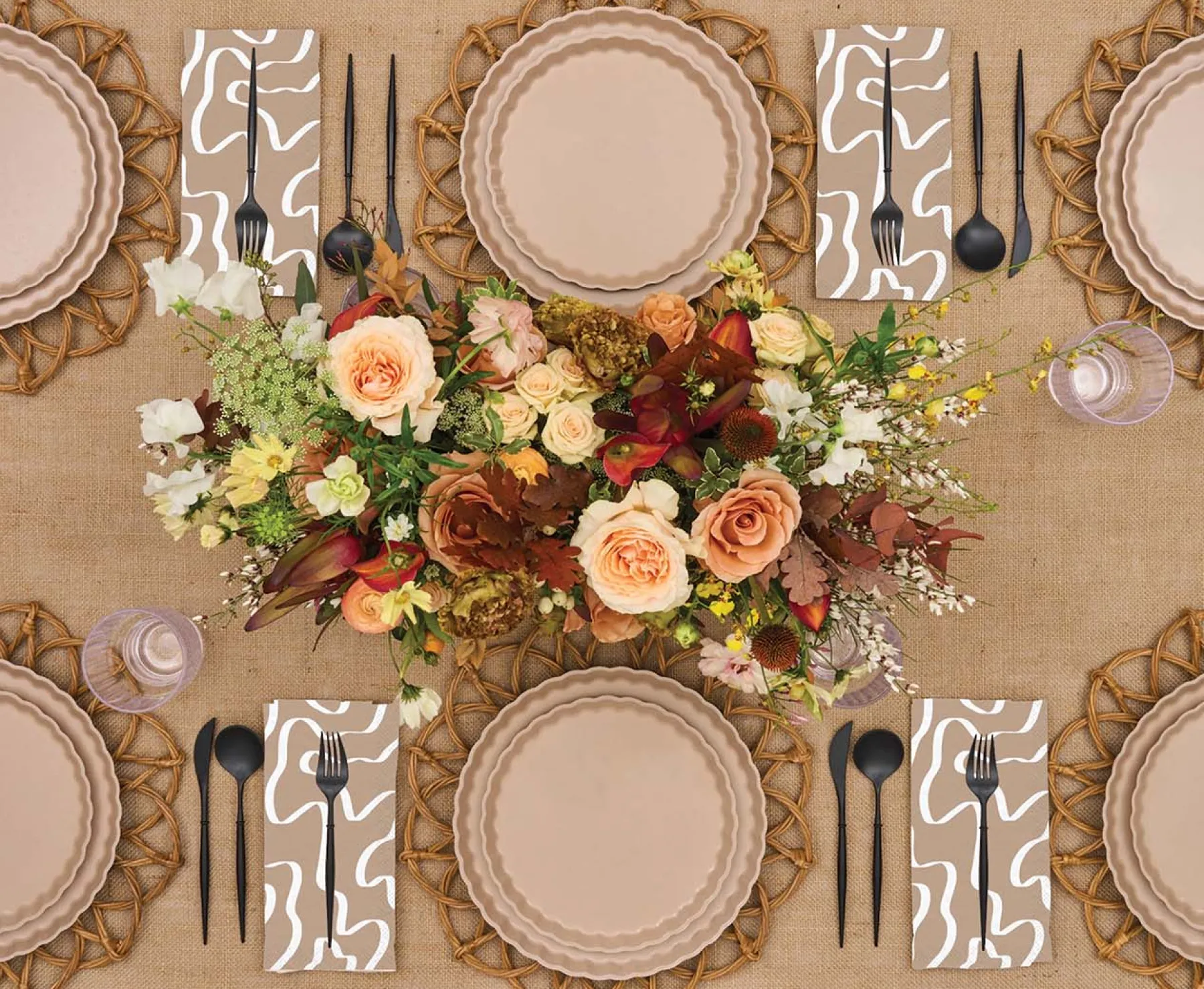 All Black Bella Assorted Plastic Cutlery/36pc, Service for 12-Sophistiplate Fashion