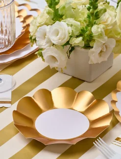 Appetizer/Dessert Bowl Gold & White/8 pkg-Sophistiplate Online