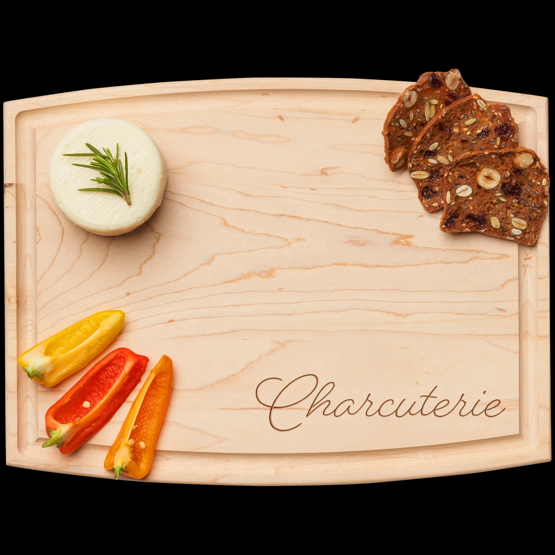 Arched Artisan Board | Charcuterie Handwriting | 12 x 9"-Maple Clearance