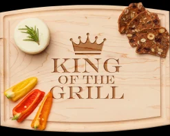 Arched Artisan Board | King of the Grill | 12 x 9"-Maple Outlet
