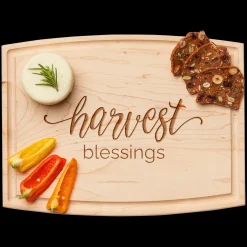 Arched Artisan Board | Harvest Blessings | 12 x 9"-Maple Online