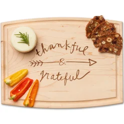 Arched Artisan Board | Thankful & Grateful | 12 x 9"-Maple Hot