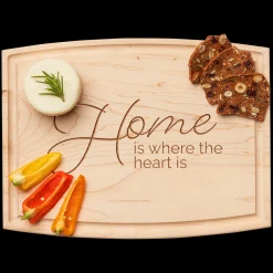 Arched Artisan Board | Home is where the heart is | 12 x 9"-Maple Sale