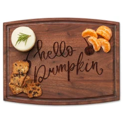 Arched Artisan Walnut Board | Hello Pumpkin | 12 x 9"-Maple Hot