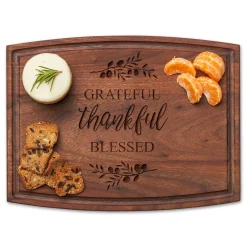 Arched Artisan Walnut Board | Grateful Thankful Blessed | 12 x 9"-Maple Best