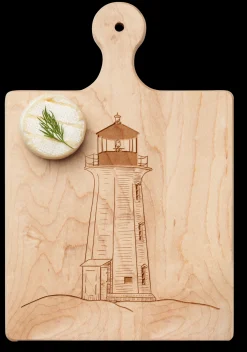 Artisan Paddle | Lighthouse | 9 x 6"-Maple Hot