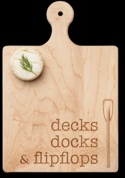 Artisan Paddle Board | Deck Docks & Flipflops | 9" x 6"-Maple Outlet
