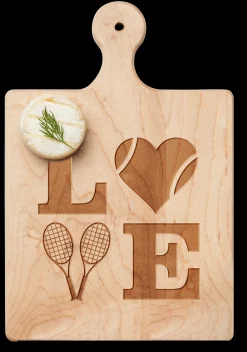 Artisan Paddle Board | Tennis LOVE | 9" x 6"-Maple Hot