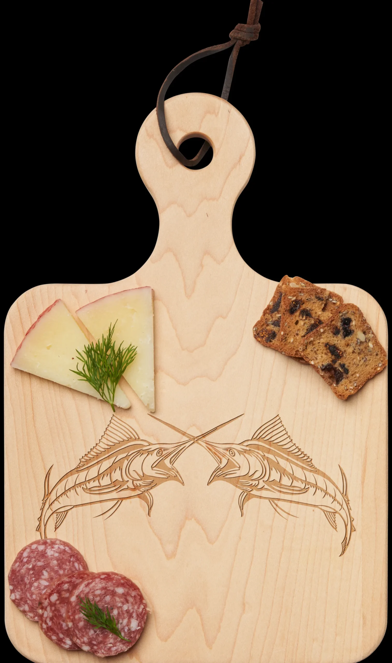 Artisan Paddle Board | Double Sailfish | 12 x 8"-Maple Fashion