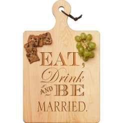 Artisan Paddle Board | Eat, Drink, & Be Married | 16 x 10"-Maple Discount