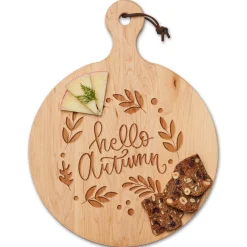 Artisan Round Board | Hello Autumn | 16 x 12"-Maple Clearance