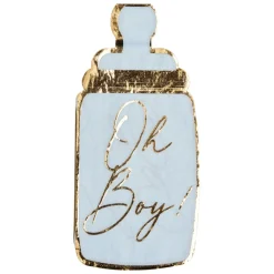 Baby Bottle Die Cut Guest Towel Hey Baby Blue - 16pkg-Sophistiplate Hot