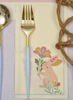 Bella Cutlery Gold/Sky Blue Handle/24pkg-Sophistiplate Outlet