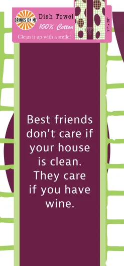 Best Friends Dish Towel-Drinks On Me Online