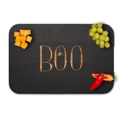Black Acacia Wood Cutting + Cheeseboard Rounded Corners | Boo | 18 x 12"-Maple Fashion