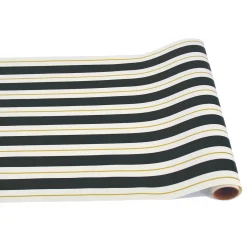 Black & Gold Awning Stripe Runner - 20" x 25'-Hester u0026 Cook Best