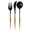Black & Gold Bella Assorted Plastic Cutlery/36pc, Service for 12-Sophistiplate Hot