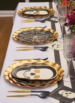 Black & Gold Bella Assorted Plastic Cutlery/36pc, Service for 12-Sophistiplate Hot