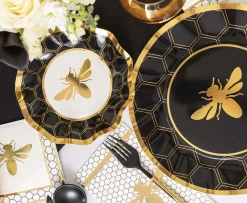 Black & Gold Bella Assorted Plastic Cutlery/36pc, Service for 12-Sophistiplate Hot